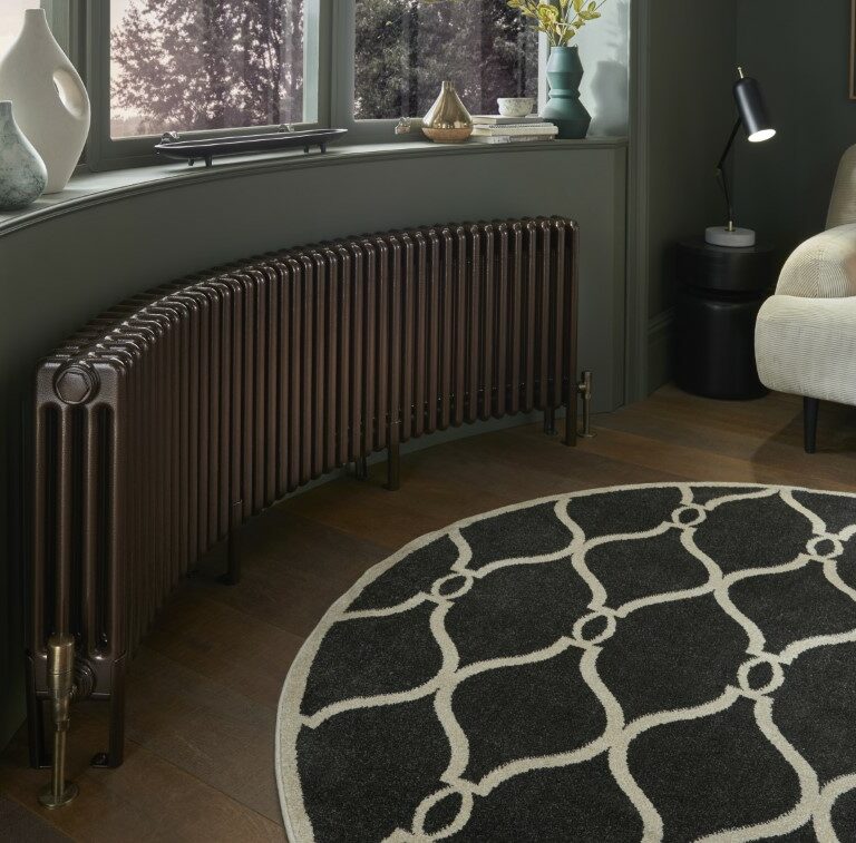 curved steel column radiator